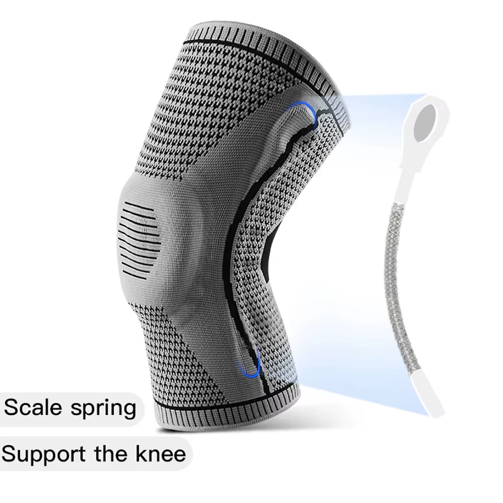 1PC Silicone Knee Pads Strap Patella Medial Support Meniscus Compression Knee Braces for Running Sport Knee Protection