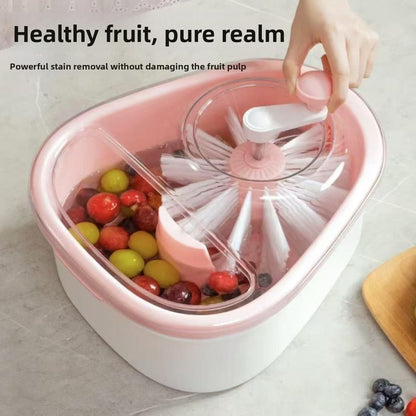 Hands Free Fruit Vegetable Washing Machine with Draining Basket